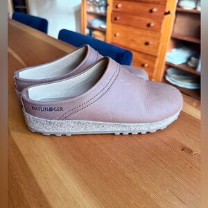 Haflinger Tan Slip-On Clogs